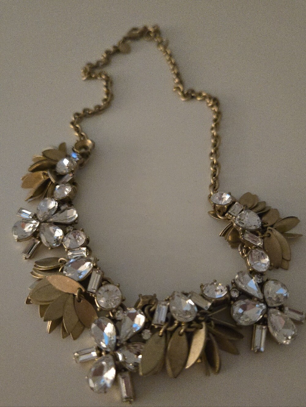 J.Crew Crystal Bouquet Necklace 18"